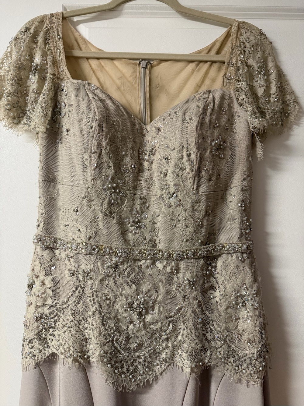 Montage by Mon Cherie Evening Gown - Neutral Champagne/Tan color - Picture 4 of 10
